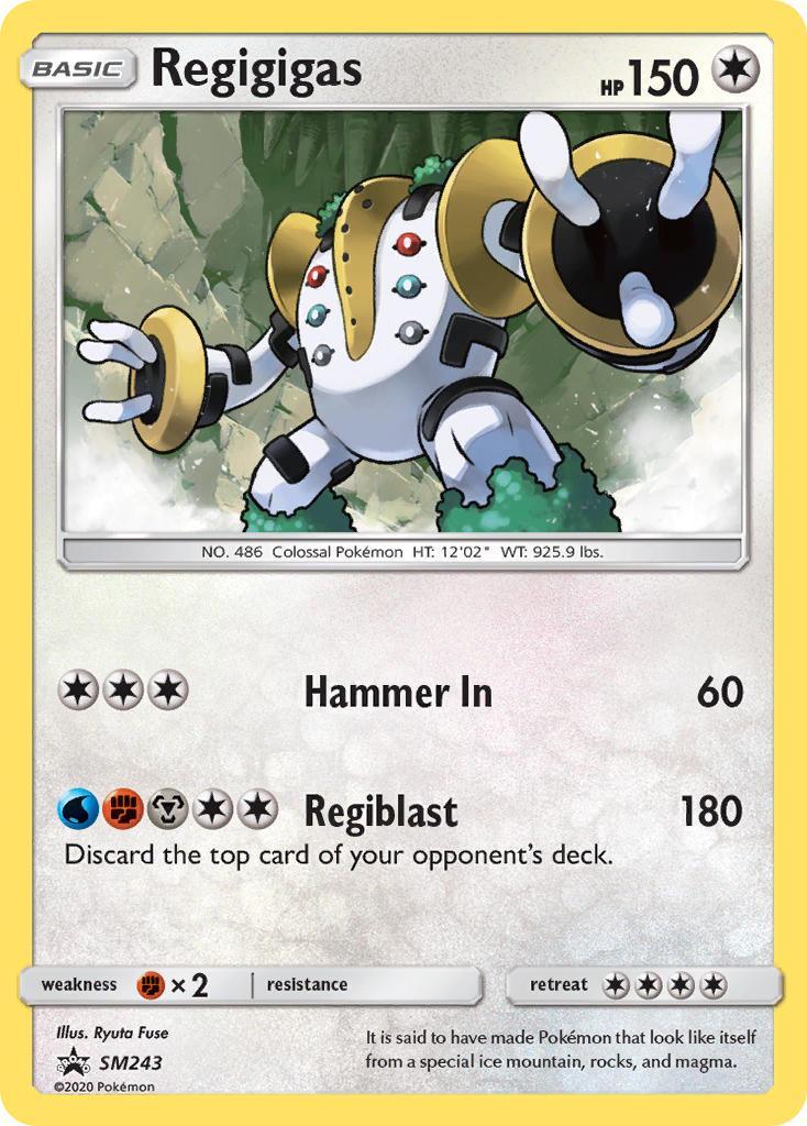 Black Star Promo, Colorless, Fighting[×2], Holofoil, SM243, Sun & Moon: Black Star Promos Regigigas (SM243) [Sun & Moon: Black Star Promos] - Trading Card World