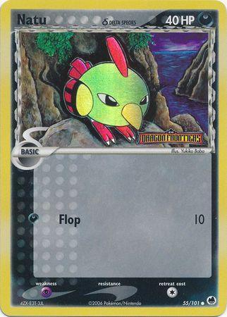 55, Common, Darkness, EX: Dragon Frontiers, Psychic[×2], Reverse Holofoil Natu (55/101) (Delta Species) (Stamped) [EX: Dragon Frontiers] - Trading Card World