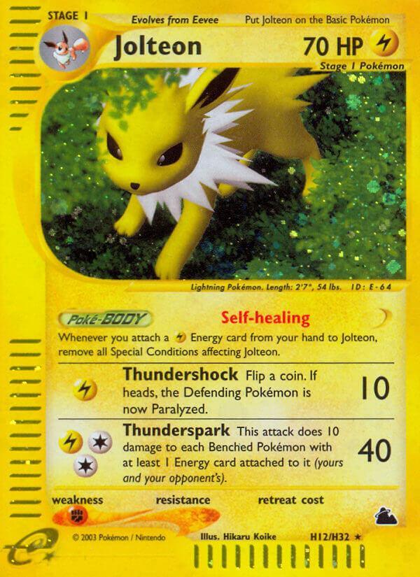 Fighting[×2], H12, Holo Rare, Holofoil, Lightning, Reverse Holofoil, Skyridge Jolteon (H12/H32) [Skyridge] - Trading Card World