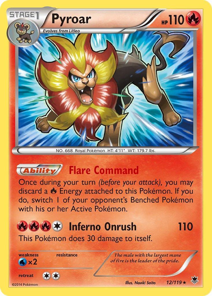 12, Fire, Normal, Rare, Water[×2], XY: Phantom Forces Pyroar (12/119) (Theme Deck Exclusive) [XY: Phantom Forces] - Trading Card World
