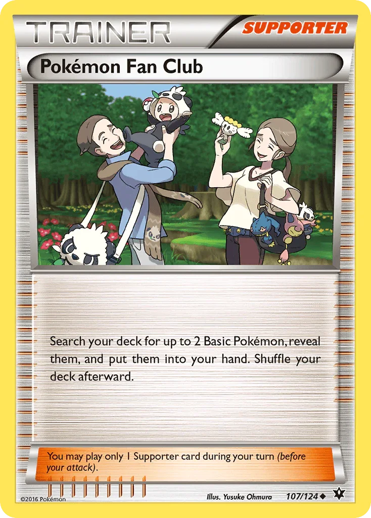 Normal, Reverse Holofoil, Supporter, Uncommon, XY: Fates Collide Pokemon Fan Club (107/124) [XY: Fates Collide] - Trading Card World