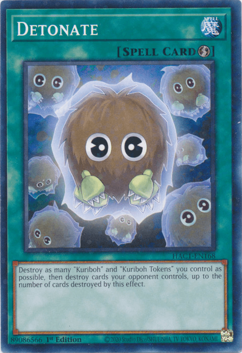 1st Edition, Common, Hidden Arsenal: Chapter 1, Quick-Play Spell, Spell Detonate (Duel Terminal) [HAC1-EN168] Common - Trading Card World