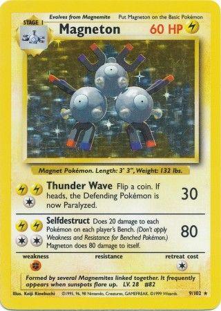 Base Set Unlimited, Fighting[×2], Holo Rare, Holofoil, Lightning Magneton (9/102) [Base Set Unlimited] - Trading Card World