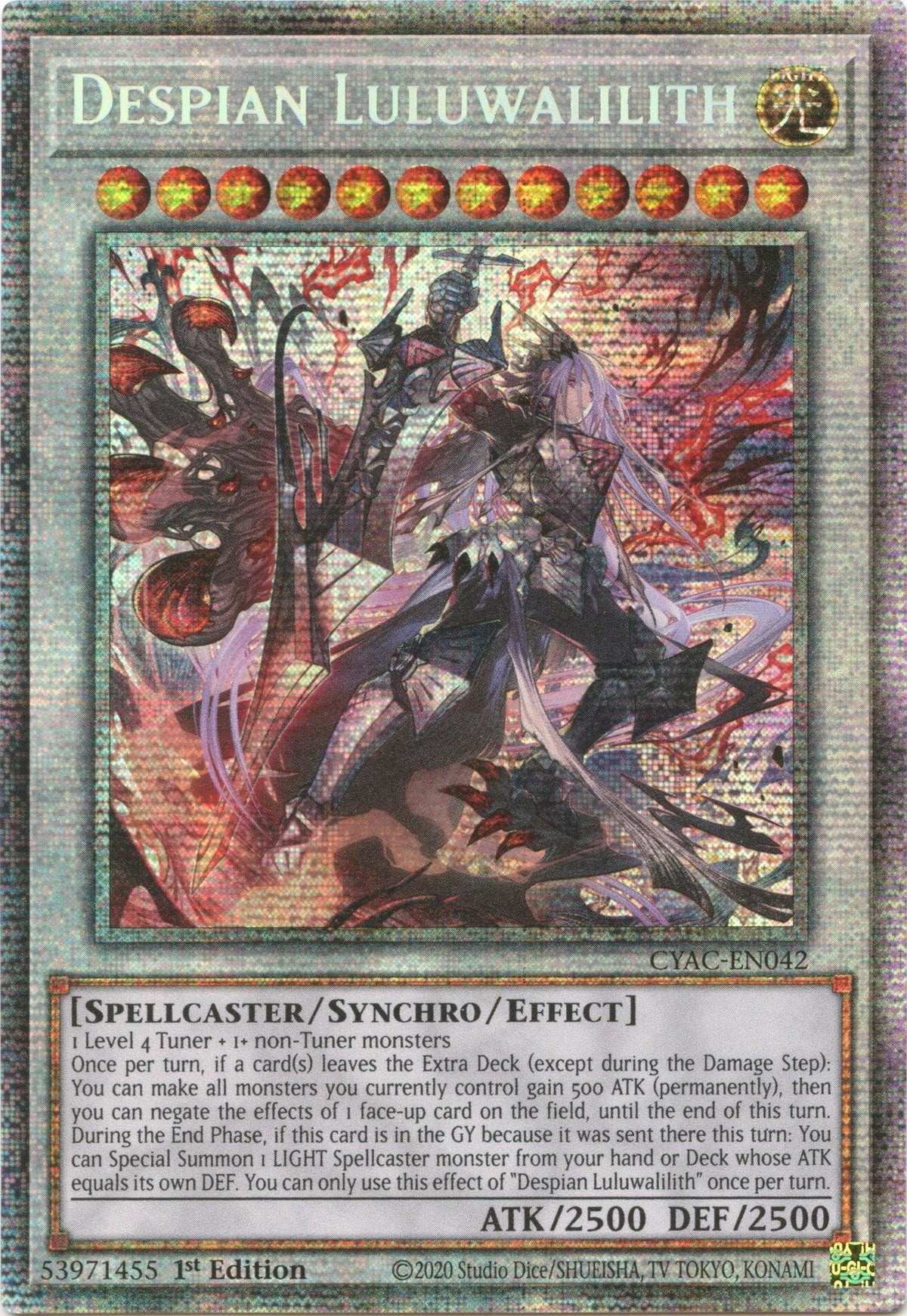 1st Edition, Cyberstorm Access, Light, Spellcaster, Starlight Rare, Synchro/Effect Monster Despian Luluwalilith [CYAC-EN042] Starlight Rare - Trading Card World