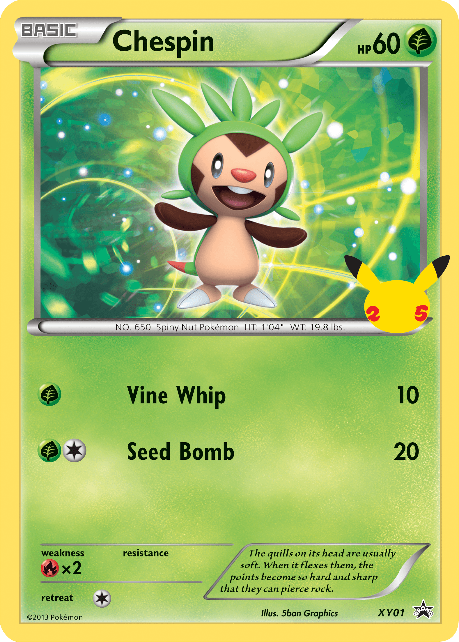 Fire [x2], First Partner Pack, Grass, Normal, Promo, XY01 Chespin (XY01) [First Partner Pack] - Trading Card World