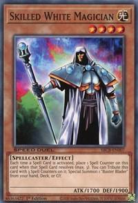 1st Edition, Common, Effect Monster, Light, Speed Duel: Battle City Box, Spellcaster Skilled White Magician [SBCB-EN007] Common - Trading Card World
