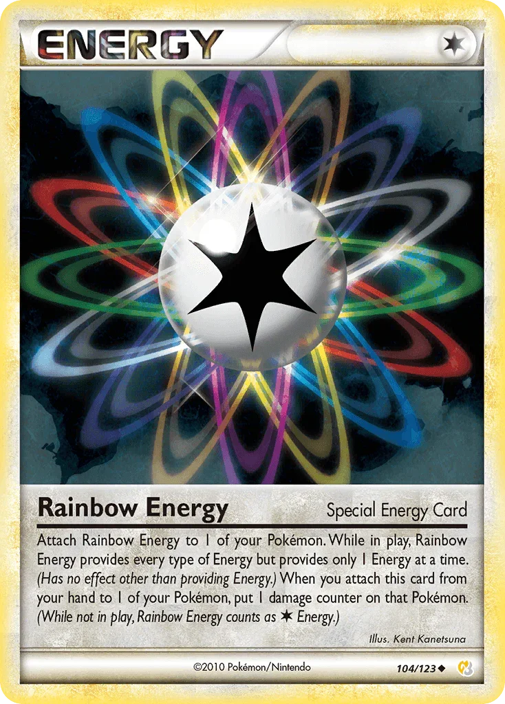 Energy, HeartGold & SoulSilver: Base Set, Normal, Reverse Holofoil, Uncommon Rainbow Energy (104/123) [HeartGold & SoulSilver: Base Set] - Trading Card World