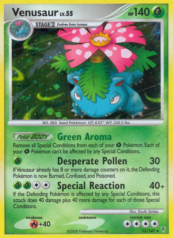 13, Fire[+40], Grass, Normal, Platinum: Supreme Victors, Rare Venusaur (13/147) (Theme Deck Exclusive) [Platinum: Supreme Victors] - Trading Card World