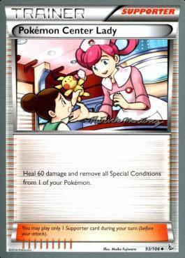 93, Normal, Supporter, Uncommon, World Championships 2015 Pokemon Center Lady (93/106) (Punches 'n' Bites - Patrick Martinez) [World Championships 2015] - Trading Card World