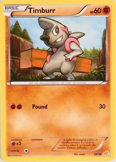29, Black & White: Trainer Kit - Excadrill, Fighting, Normal, Promo, Psychic[×2] Timburr (29/30) [Black & White: Trainer Kit - Excadrill] - Trading Card World
