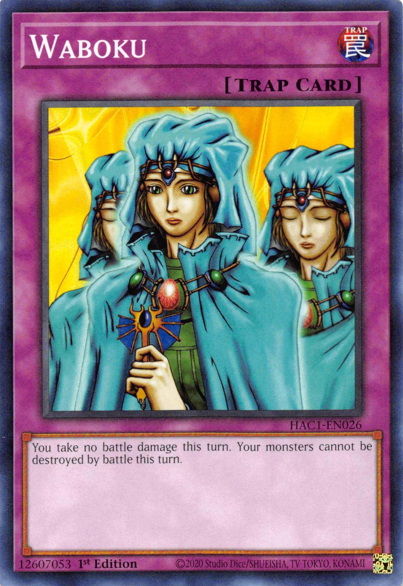 1st Edition, Common, Hidden Arsenal: Chapter 1, Normal Trap, Trap Waboku [HAC1-EN026] Common - Trading Card World