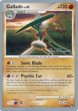 Fighting, Normal, Psychic[+30], Rare, World Championships 2008 Gallade LV.55 (2/17) (Psychic Lock - Jason Klaczynski) [World Championships 2008] - Trading Card World