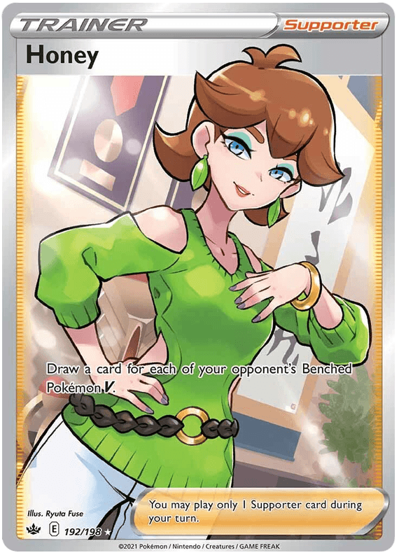 192, Holofoil, Supporter, Sword & Shield: Chilling Reign, Ultra Rare Honey (192/198) [Sword & Shield: Chilling Reign] - Trading Card World
