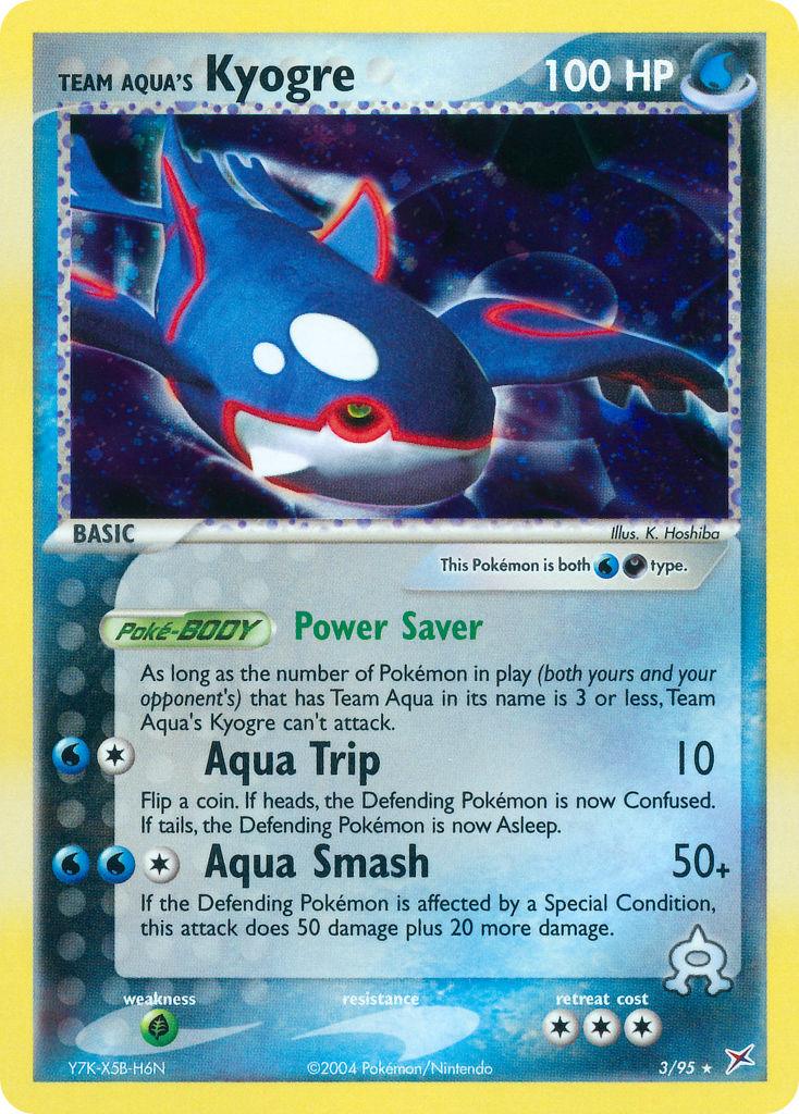 EX: Team Magma vs Team Aqua, Grass[×2], Normal, Rare, Water Team Aqua's Kyogre (3/95) (Theme Deck Exclusive) [EX: Team Magma vs Team Aqua] - Trading Card World