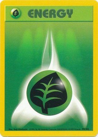 99, Base Set Unlimited, Basic Energy, Common, Normal Grass Energy (99/102) [Base Set Unlimited] - Trading Card World