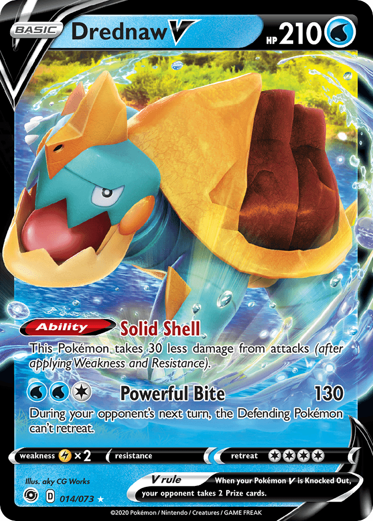 014, Holofoil, Lightning[×2], Sword & Shield: Champion's Path, Ultra Rare, Water Drednaw V (014/073) [Sword & Shield: Champion's Path] - Trading Card World