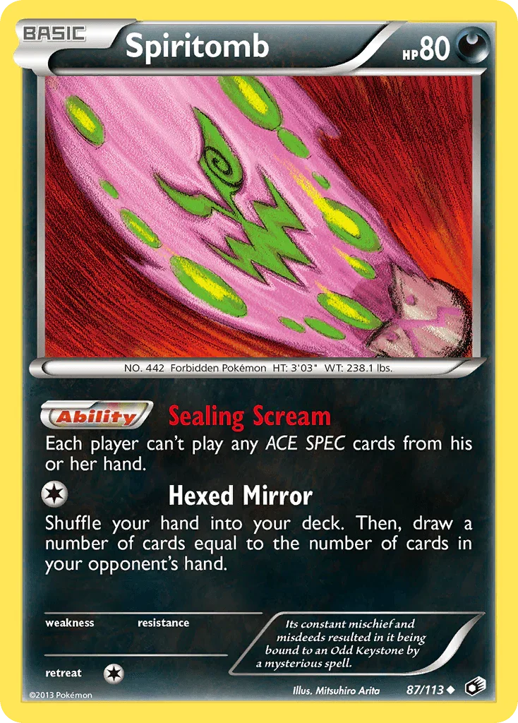 87, Black & White: Legendary Treasures, Darkness, Normal, Reverse Holofoil, Uncommon Spiritomb (87/113) [Black & White: Legendary Treasures] - Trading Card World