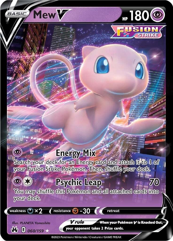 060, Darkness [x2], Fighting [-30], Holofoil, Psychic, Sword & Shield: Crown Zenith, Ultra Rare Mew V (060/159) [Sword & Shield: Crown Zenith] - Trading Card World