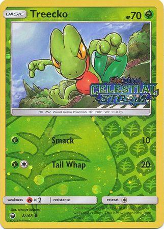Fire[×2], Grass, Promo, Reverse Holofoil, Sun & Moon: Celestial Storm Treecko (8/168) (Toys R Us Exclusive) [Sun & Moon: Celestial Storm] - Trading Card World