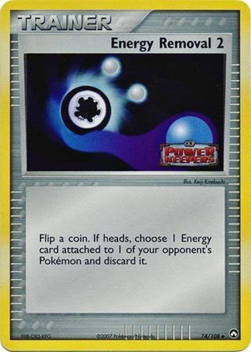 74, EX: Power Keepers, Item, Reverse Holofoil, Uncommon Energy Removal 2 (74/108) (Stamped) [EX: Power Keepers] - Trading Card World