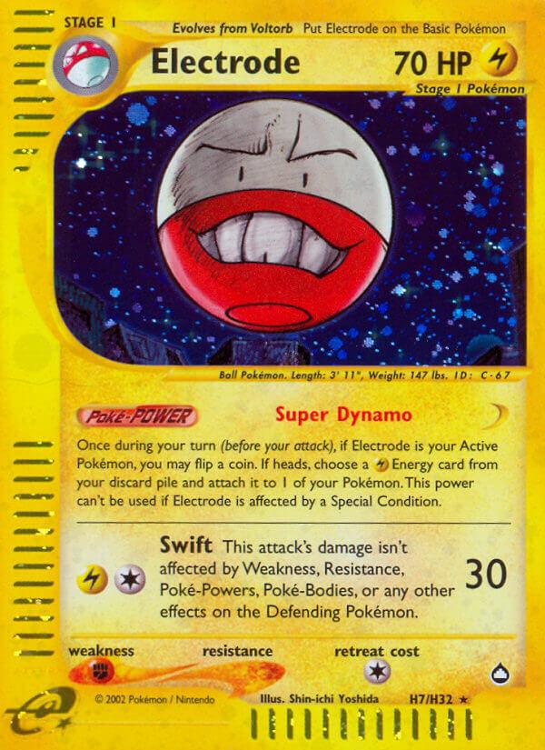 Aquapolis, Fighting[×2], H7, Holofoil, Lightning, Rare Electrode (H7/H32) [Aquapolis] - Trading Card World