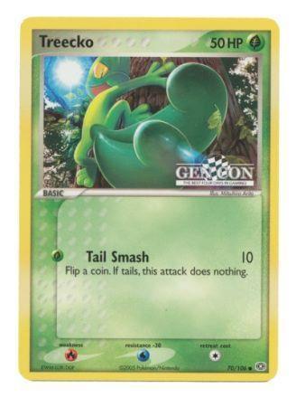 70, EX: Emerald, Fire[×2], Grass, Holofoil, Normal, Promo, Water[-30] Treecko (70/106) (Gen Con The Best Four Days in Gaming Promo) [EX: Emerald] - Trading Card World