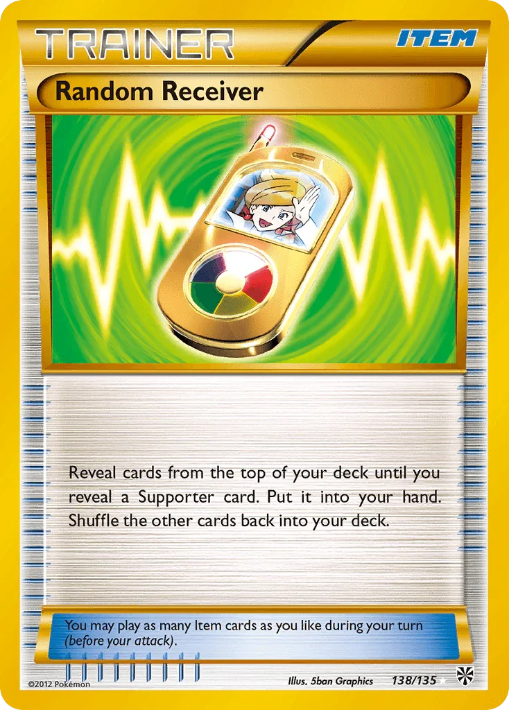 138, Black & White: Plasma Storm, Holofoil, Item, Secret Rare Random Receiver (138/135) [Black & White: Plasma Storm] - Trading Card World