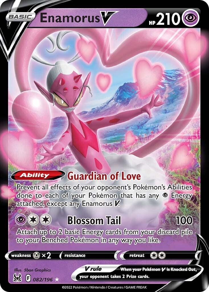 082, Holofoil, Metal [x2], Psychic, Sword & Shield: Lost Origin, Ultra Rare Enamorus V (082/196) [Sword & Shield: Lost Origin] - Trading Card World