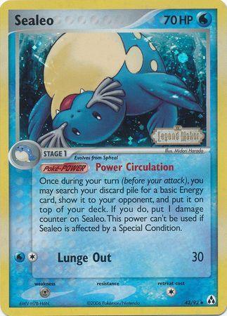 43, EX: Legend Maker, Metal[×2], Reverse Holofoil, Uncommon, Water Sealeo (43/92) (Stamped) [EX: Legend Maker] - Trading Card World