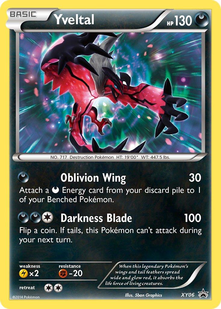 Darkness, Fighting [-20], Holofoil, Lightning [x2], Normal, Promo, XY06, XY: Black Star Promos Yveltal (XY06) [XY: Black Star Promos] - Trading Card World