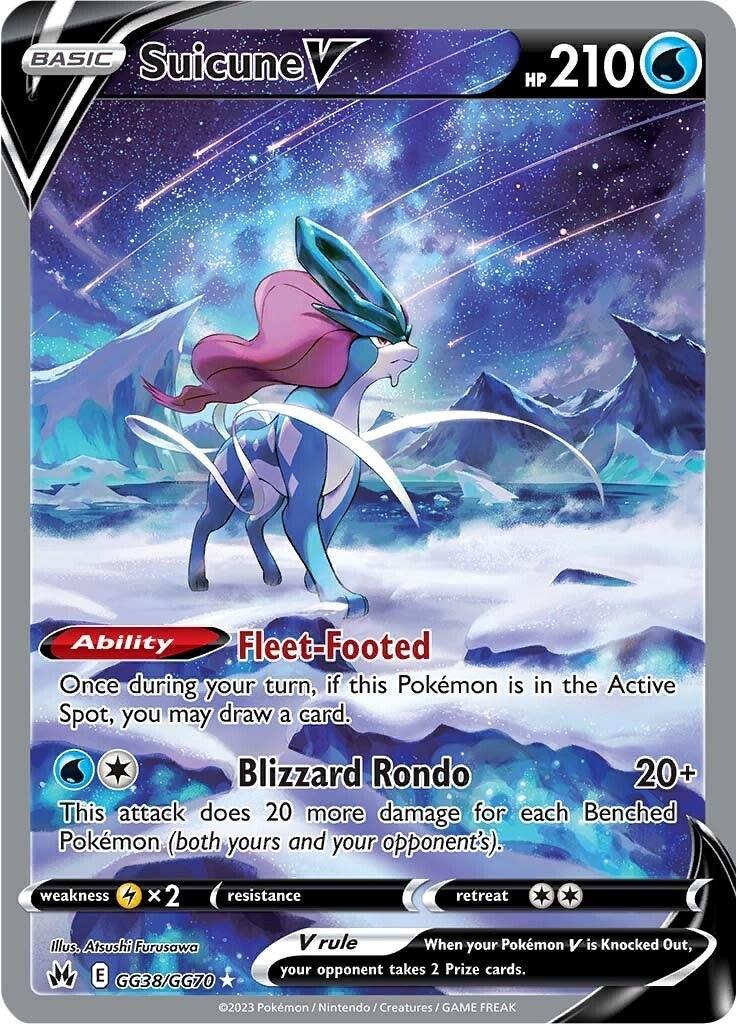 GG38, Holofoil, Lx2, Sword & Shield: Crown Zenith, Ultra Rare, Water Suicune V (GG38/GG70) [Sword & Shield: Crown Zenith] - Trading Card World