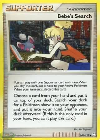 109, Diamond & Pearl: Mysterious Treasures, Holo Rare, Holofoil, Supporter Bebes Search (109/123) (Cosmos Holofoil) [Diamond & Pearl: Mysterious Treasures] - Trading Card World