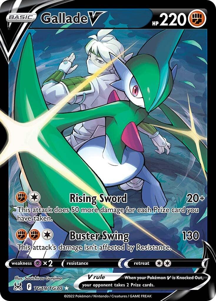 Fighting, Holofoil, Psychic [x2], Secret Rare, Sword & Shield: Lost Origin, TG19 Gallade V (TG19/TG30) [Sword & Shield: Lost Origin] - Trading Card World