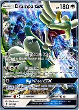 115, Colorless, Fighting[×2], Normal, Ultra Rare, World Championships 2018 Drampa GX (115/145) (Garbanette - Magnus Pedersen) [World Championships 2018] - Trading Card World