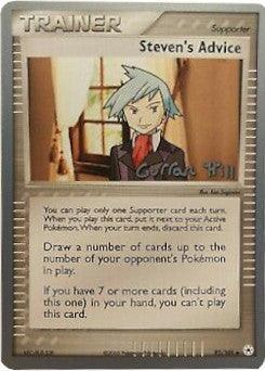 92, Normal, Supporter, Uncommon, World Championships 2005 Steven's Advice (92/101) (Bright Aura - Curran Hill's) [World Championships 2005] - Trading Card World