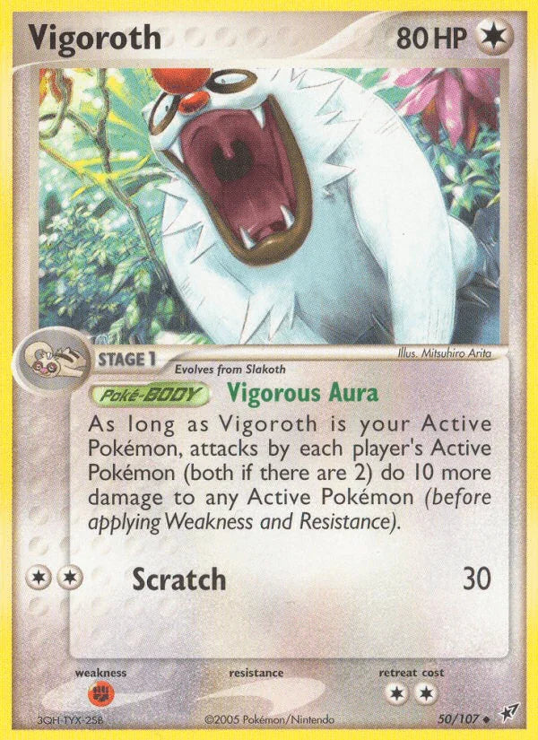 50, Colorless, EX: Deoxys, Fighting[×2], Normal, Uncommon Vigoroth (50/107) [EX: Deoxys] - Trading Card World