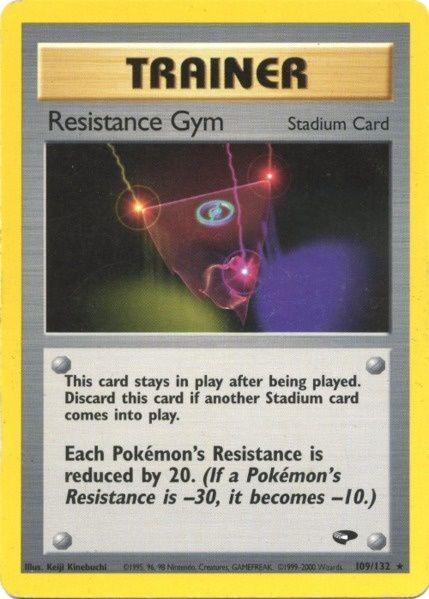 109, Gym Challenge Unlimited, Normal, Rare, Stadium Resistance Gym (109/132) [Gym Challenge Unlimited] - Trading Card World
