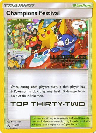 Normal, Promo, SM78, Stadium, Sun & Moon: Black Star Promos Champions Festival(SM78) (2017 Top Thirty Two) [Sun & Moon: Black Star Promos] - Trading Card World