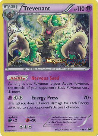 Darkness[×2], Fighting[-20], Holofoil, Promo, Psychic, XY94, XY: Black Star Promos Trevenant (XY94) (Staff) [XY: Black Star Promos] - Trading Card World