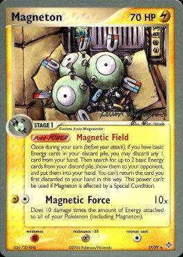 17, Fighting[×2], Lightning, Metal[-30], Normal, Rare, World Championships 2004 Magneton (17/97) (Team Rushdown - Kevin Nguyen) [World Championships 2004] - Trading Card World