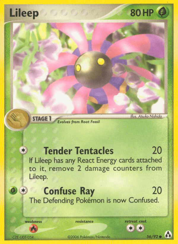 56, Common, EX: Legend Maker, Fire[×2], Grass, Normal Lileep (56/92) [EX: Legend Maker] - Trading Card World