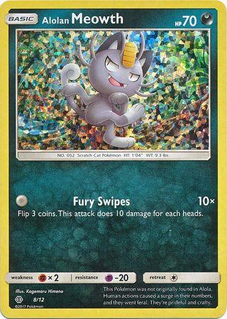 Darkness, Fighting[×2], Holofoil, McDonald's Promos: 2017 Collection, Promo, Psychic[-20] Alolan Meowth (8/12) [McDonald's Promos: 2017 Collection] - Trading Card World