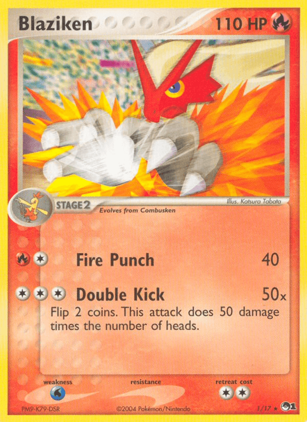 Fire, Holofoil, Normal, POP Series 1, Rare, Water[×2] Blaziken (1/17) [POP Series 1] - Trading Card World