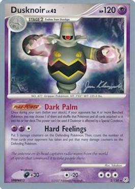 Colorless[-20], Darkness[+30], Normal, Psychic, Rare, World Championships 2008 Dusknoir LV.42 (2/130) (Psychic Lock - Jason Klaczynski) [World Championships 2008] - Trading Card World