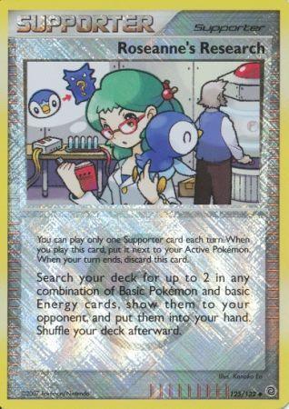 125, Diamond & Pearl: Secret Wonders, Promo, Reverse Holofoil, Supporter Roseanne's Research (125/132) (League Promos) [Diamond & Pearl: Secret Wonders] - Trading Card World