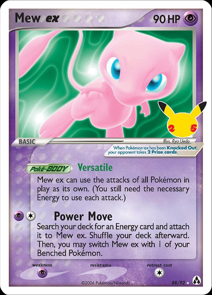 88, Celebrations: 25th Anniversary - Classic Collection, Holofoil, Psychic, Ultra Rare Mew ex (88/92) [Celebrations: 25th Anniversary - Classic Collection] - Trading Card World
