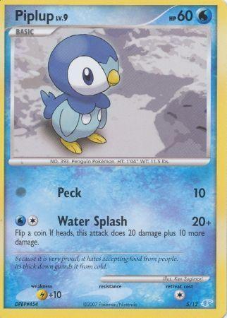 Diamond & Pearl: Trainer Kit - Manaphy, Lightning[+10], Normal, Promo, Water Piplup (5/12) [Diamond & Pearl: Trainer Kit - Manaphy] - Trading Card World