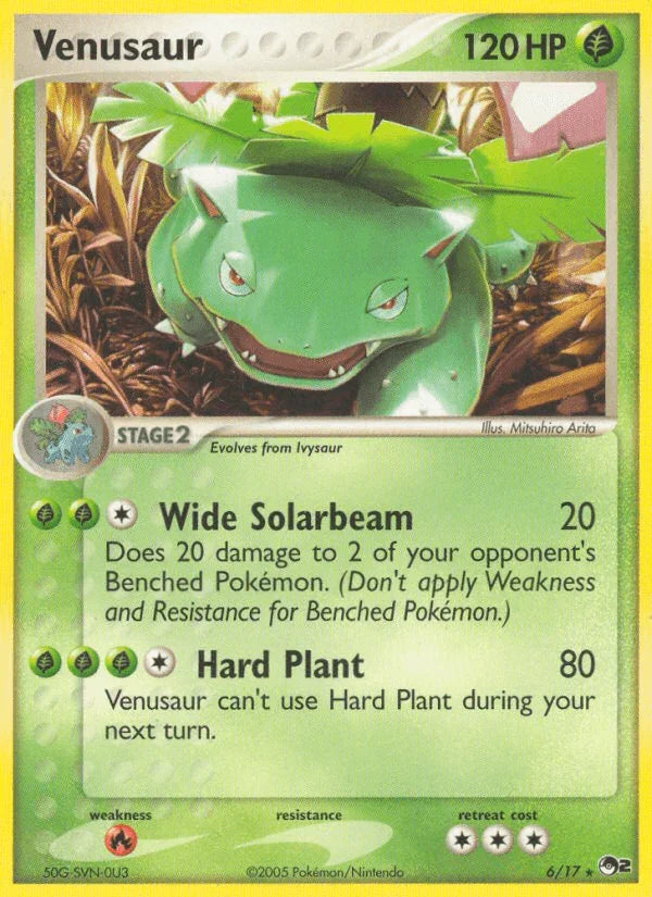 Fire[×2], Grass, Holofoil, Normal, POP Series 2, Rare Venusaur (6/17) [POP Series 2] - Trading Card World