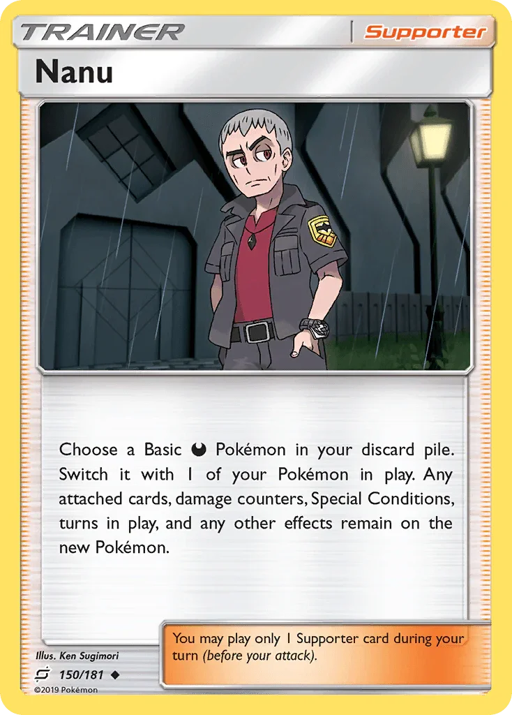 150, Normal, Reverse Holofoil, Sun & Moon: Team Up, Supporter, Uncommon Nanu (150/181) [Sun & Moon: Team Up] - Trading Card World