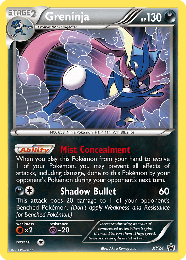 Darkness, Fighting [x2], Holofoil, Promo, Psychic [-20], XY24, XY: Black Star Promos Greninja (XY24) [XY: Black Star Promos] - Trading Card World